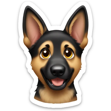 German shepherd puppy sticker