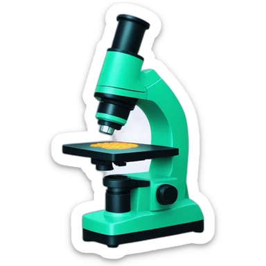 microscope with fluorescence sticker