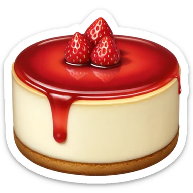 cheesecake with stawberry jam in it sticker