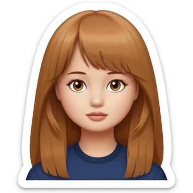 Debby Ryan (long hair with straight bangs) sticker
