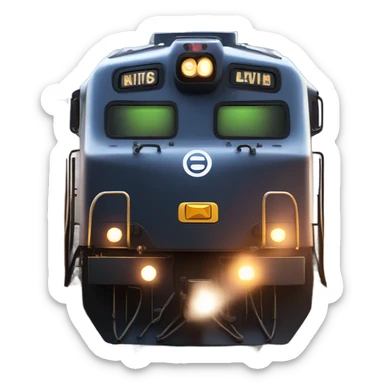 A electric locomotive (With little Kirby shiny eyes) sticker