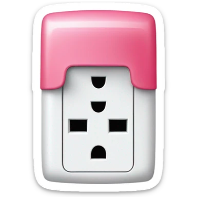 Electrical outlet blushing when a plug goes in sticker