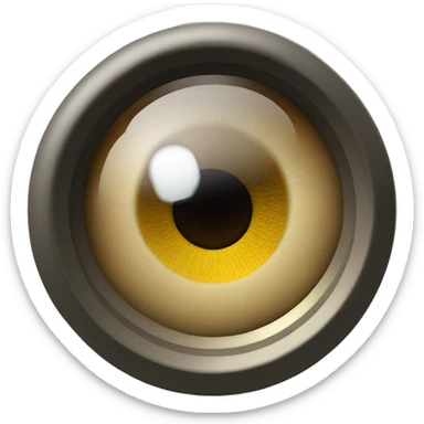 An eye looking through a spyglass, symbolizing competitor analysis. sticker