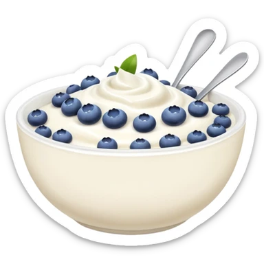 yoghurt bowl with blueberries sticker