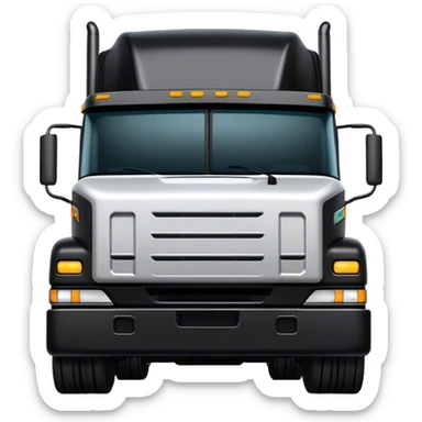Black cyber Semi truck rear sticker