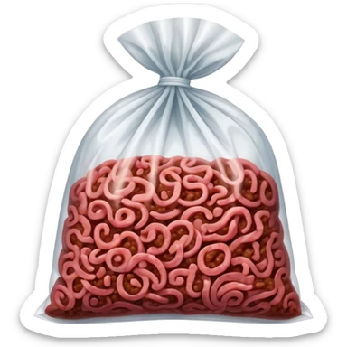chopped ground beef in a bag sticker