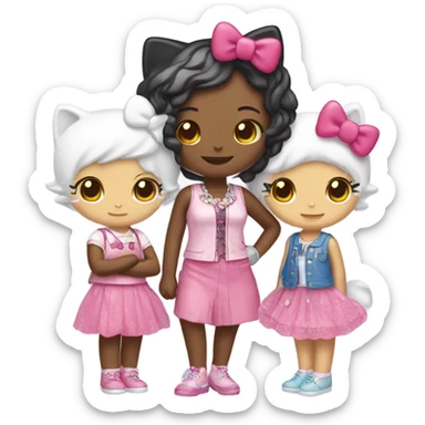 Three hello kitty friends sticker