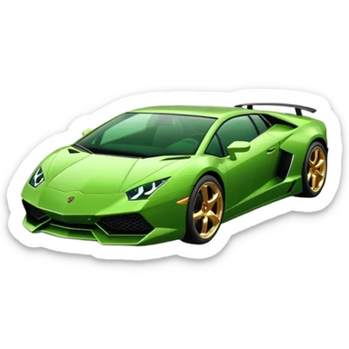 Green lamborghni sticker