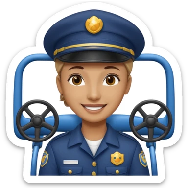 Fairground Staff Ride Operator at Controls sticker