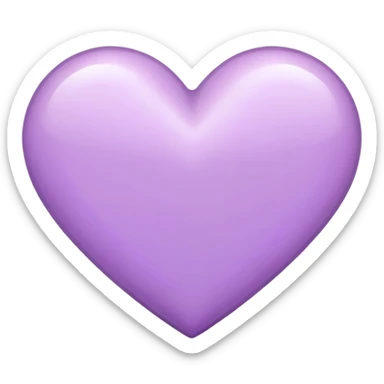 lilac heart  sticker