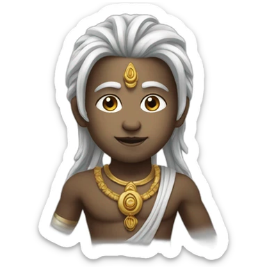 Mahadev in little child sticker