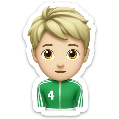 Squid game player seong gi hun in green track suit  sticker