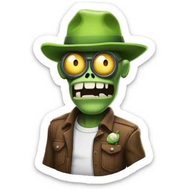 Lanzaguisantes del juego plantas contra zombies sticker
