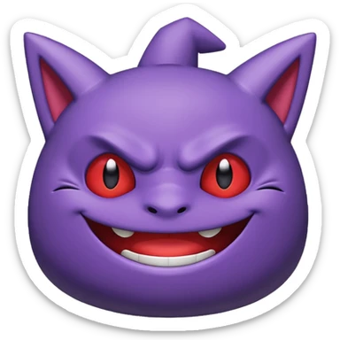I want an Gengar (Pokemon) that looks cute. sticker