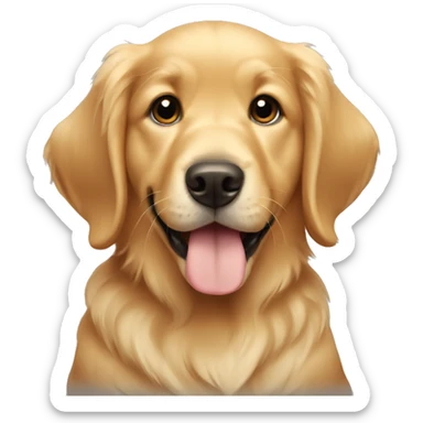 puppy golden retriever sticker