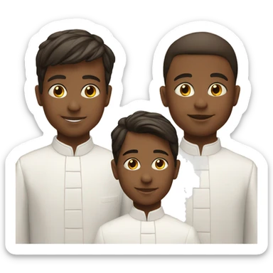 3 boys at teir first religious Communion sticker