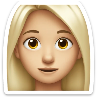 big eyes, slightly smiling, upper sweat drop sticker