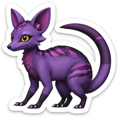 White Salandit-Umbreon-Genet-Noivern-Civet-Hybrid (Full body) sticker