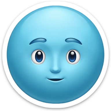 Can you make me an emoji of a blue planet? URANUS sticker