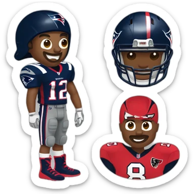 New England patriots vs Tampa bay buccaneers sticker