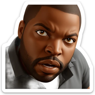 realistic portrait of bearded man sticker