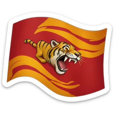 flag tamil tiger sticker