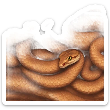 Copperhead snake with realistic patterns and scales  sticker