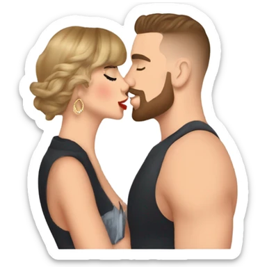 Taylor swift kissing Travis kelce sticker