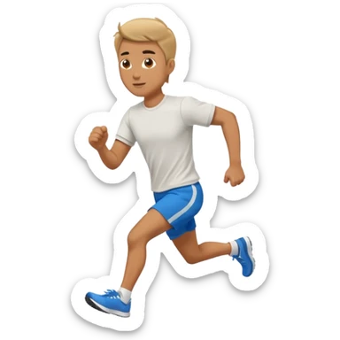 man runs sticker