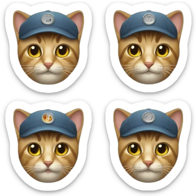 car driver cat sticker