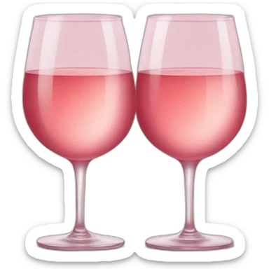 Two glasses of rose wine are clinking sticker
