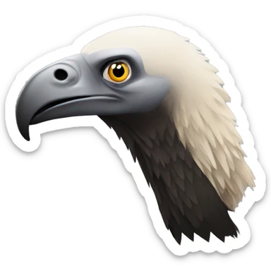 a vulture with kanye logo sticker