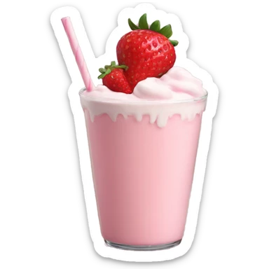 strawberry milkshake sticker