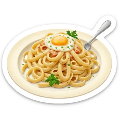 pasta with carbonara sticker