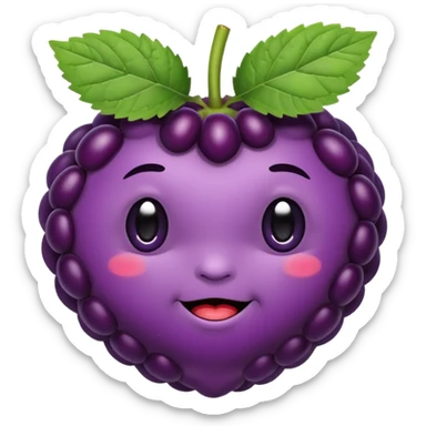 Black berry fruit with butt cheeks shown sticker