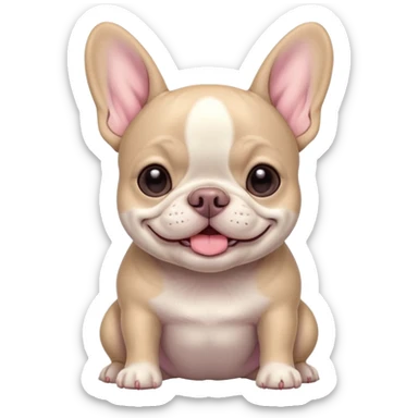 lilac french bulldog smiling sticker
