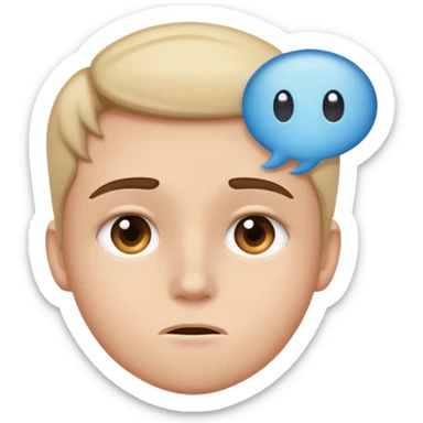 calm face with speech bubble saying 'no problem', representing don't worry about it sticker