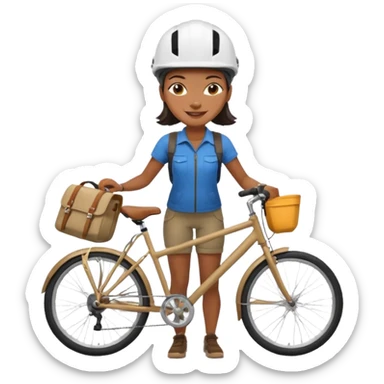 Urban Bike Courier black woman  sticker