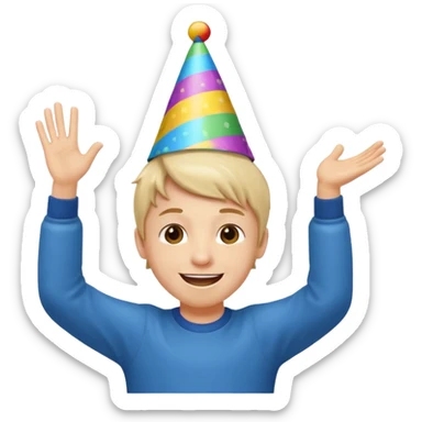 Boy dancing in disco party  sticker