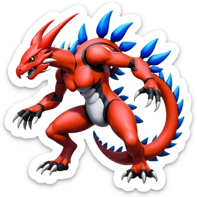 Yveltal-Guilmon-Regigigas-Lombax-Weregarurumon-fusion-creature (full body sticker