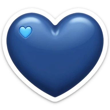 Navy blue heart emoji sticker