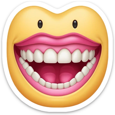 mouth teehts sticker