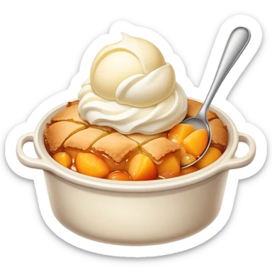 Peach cobbler sticker