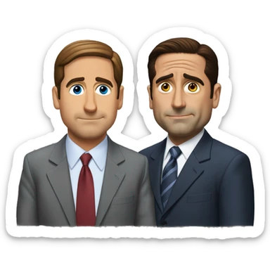 Michael Scott with Jim  sticker
