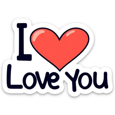 love you sticker