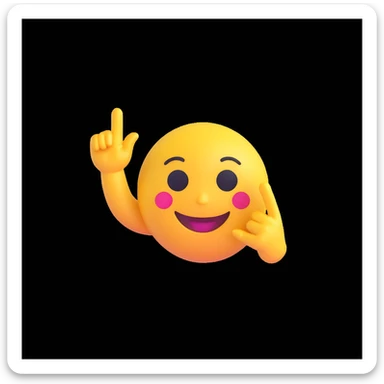 3D emoji style illustration of a smiling emoji face with sparkles and an OK hand gesture, bold elegant text 'Excellent nature & perfection', minimal or gradient background, modern polished feel, confident positive mood sticker