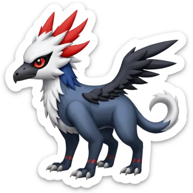 Trico-Nargacuga-Silvally-Absol-fusion sticker