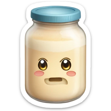 bubbly sourdough starter in jar sticker