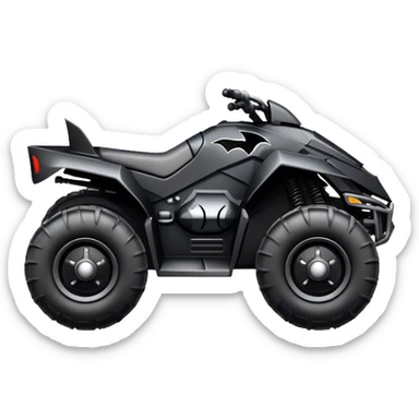 batmobile atv quad cross sticker