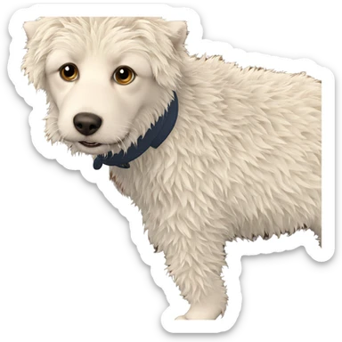 fluffy pets on wooden floor sticker